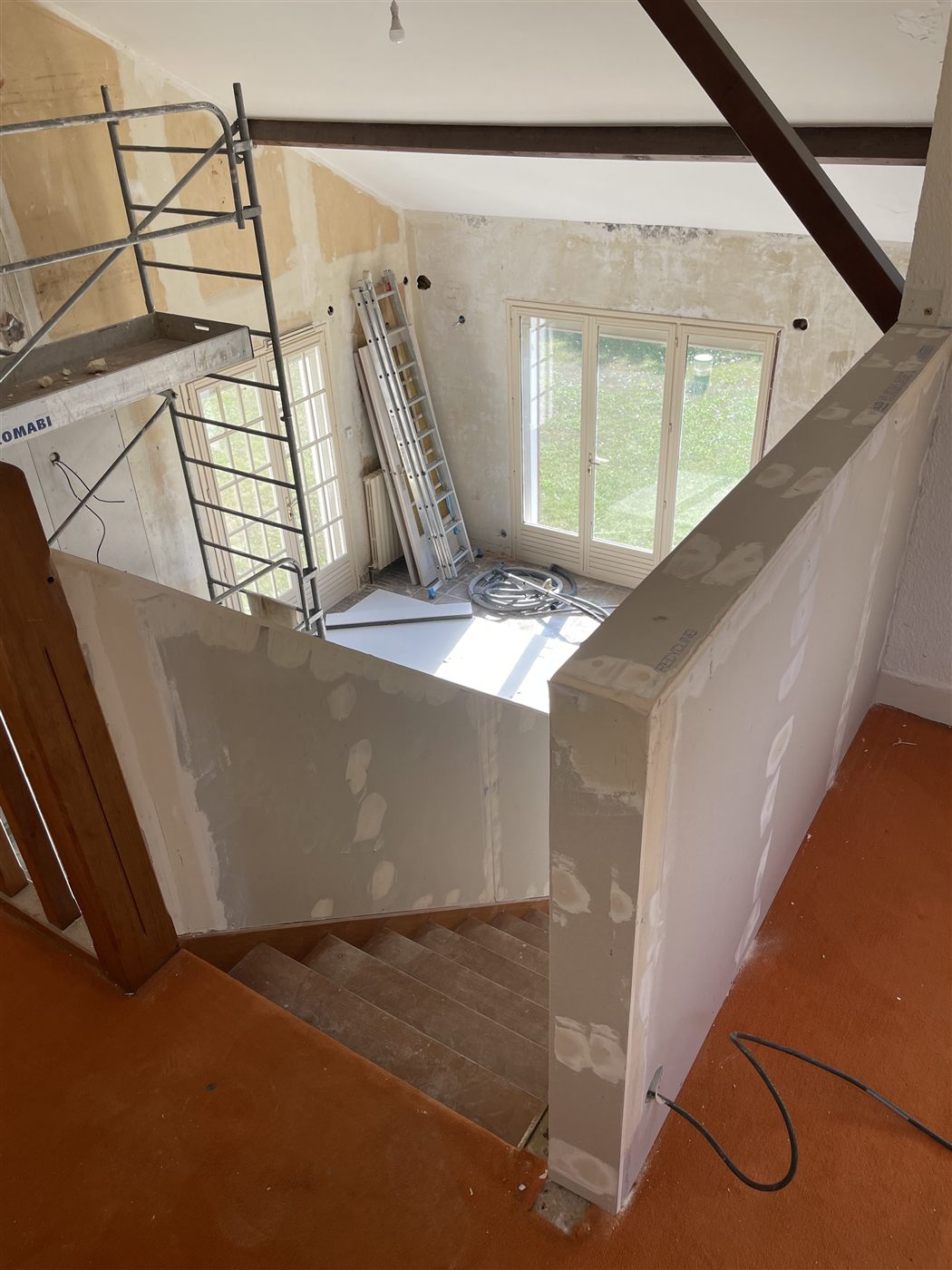 Habillage d'escalier placo
